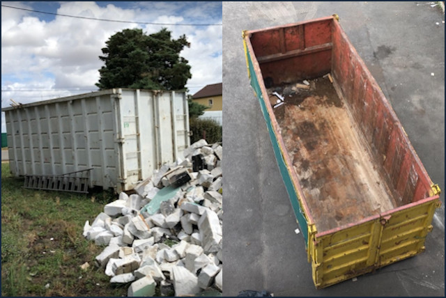 exemple de benne en location sur 01